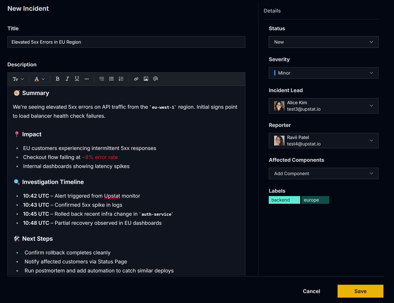 Rich text editor